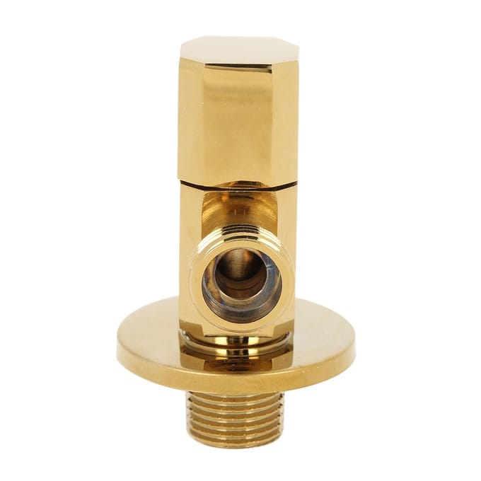 Robinet d'arrêt d'eau chaude/froide en laiton, Valve d'angle, salle de bains, toilettes, mitigeur, accessoire de douche beige