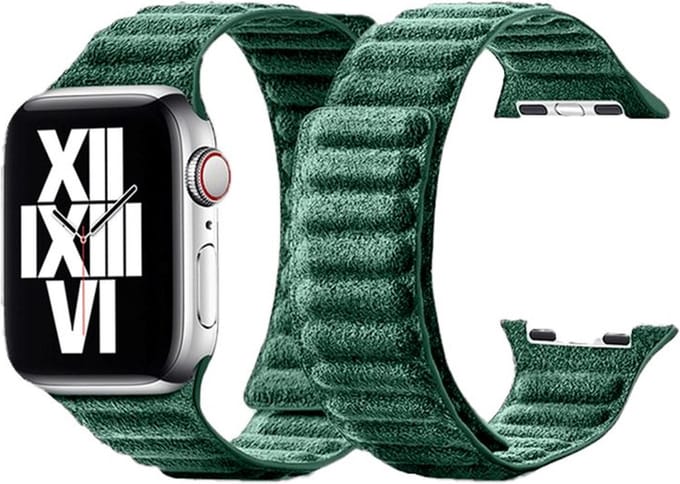 Alcantara Apple Watch Band - Midnight Green - 42/44/45mm & Ultra (49mm)