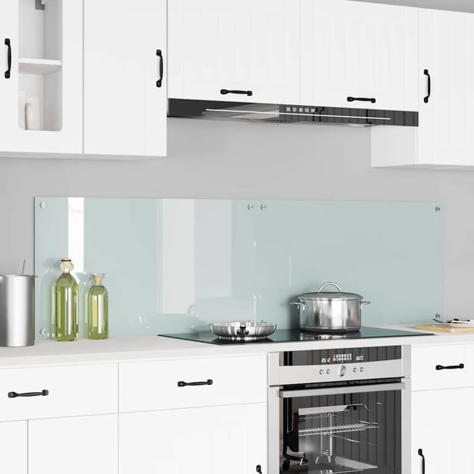 vidaXL - Keukenachterwand - 2 - st - Wit - 90 - x - 50 - cm - gehard - glas
