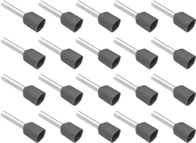 VLTG Geïsoleerde Aderhuls 4.0/12mm Grijs - Eindhuls - Kabelschoen - 20 stuks