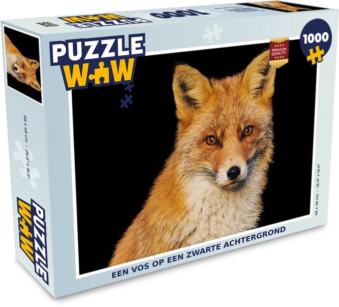 Puzzel Vos - Rood - Zwart - Legpuzzel - Puzzel 1000 stukjes volwassenen
