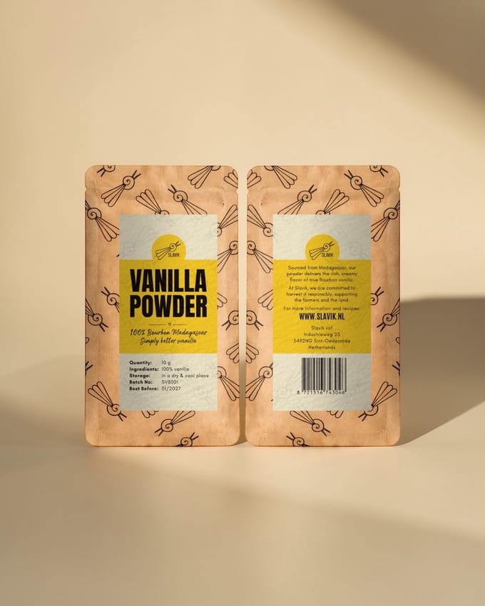 Slavik | Bourbon Vanillepoeder Madagaskar - 100% Puur Vanille Poeder - 10 gram