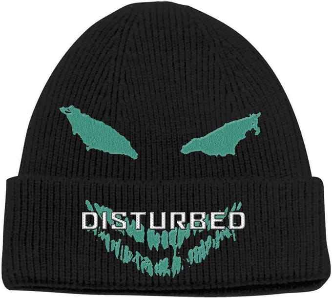 Disturbed - Green Face Beanie Muts - Zwart