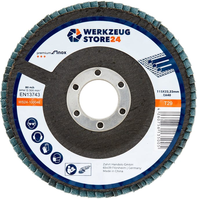 WS24 10x lamellenschijf 115 mm convex zirkonium-aluminiumoxide K ...