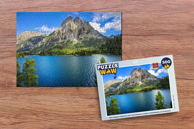 Puzzel Een groot meer in het Nationaal Park Pyreneeën in Europa - Legpuzzel - Puzzel 500 stukjes
