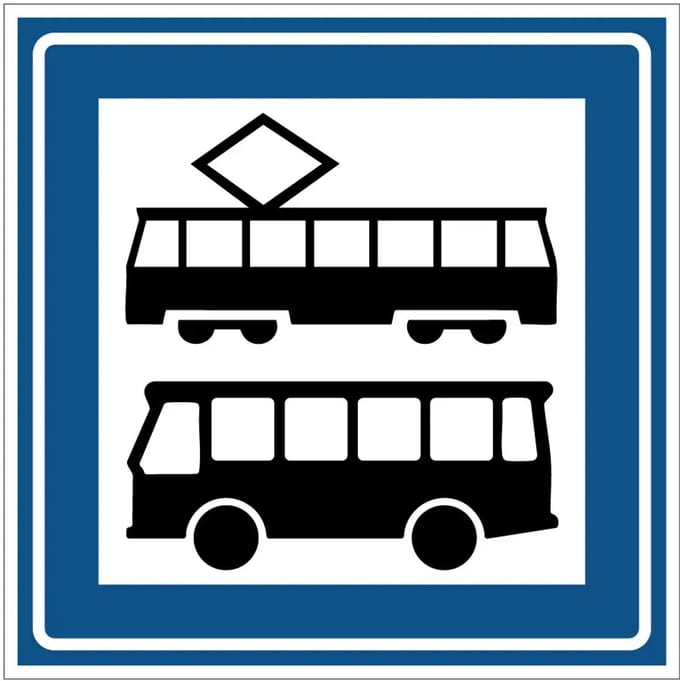 Bus en tramhalte bord - L3 | gecoat dibond materiaal | 30 x 30 cm