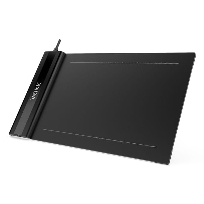 VEIKK S640 Grafische tekentablet 6 x 4 inch Actief gebied 8192 niveaus Drukkunst Grafische tablet zwart