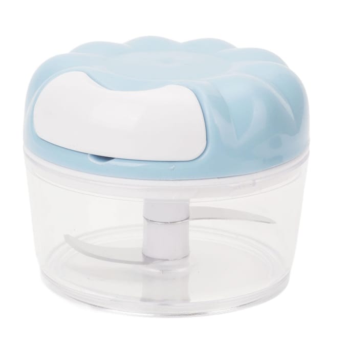Hachoir à Ail Manuel Mini Sûr Polyvalent Transparent Hachoir à Ail avec Cordon de Tirage pour Cuisine