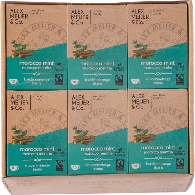 Alex Meijer - Morocco Mint Thee - 6 pakken x 10 zakjes x 2 gram
