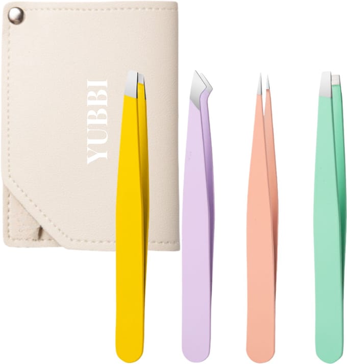YUBBI Epileer Pincet Set - Tweezer Set - Dermaplanning - Trimmer - Opbergetui - Pastel