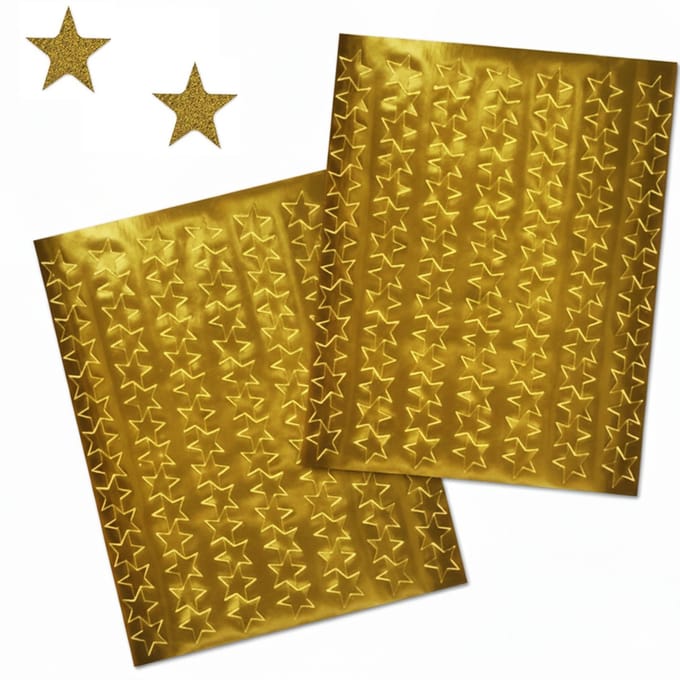 Gouden Sterren Stickers - Stickers Kerst - 3 Kerst Stickervellen - 294 Stuks