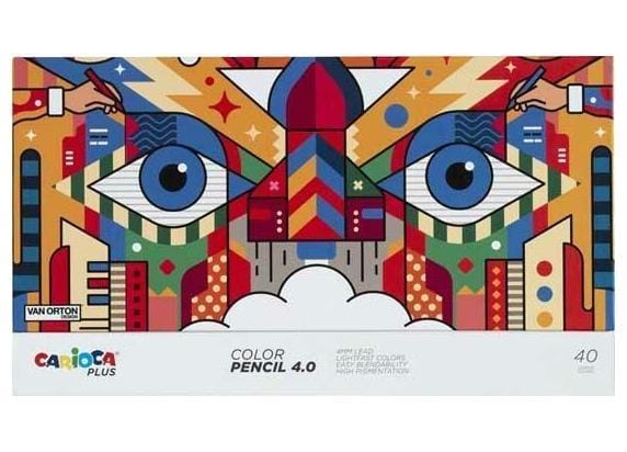 Carioca Plus Color Pencil Hard Box 40pcs Tekenen