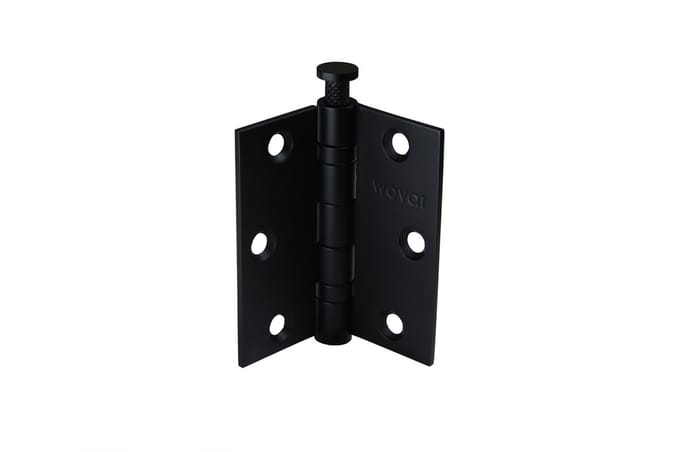 Wovar Kogelscharnier Zwart RVS 76 x 76 mm met rechte hoek | Per stuk
