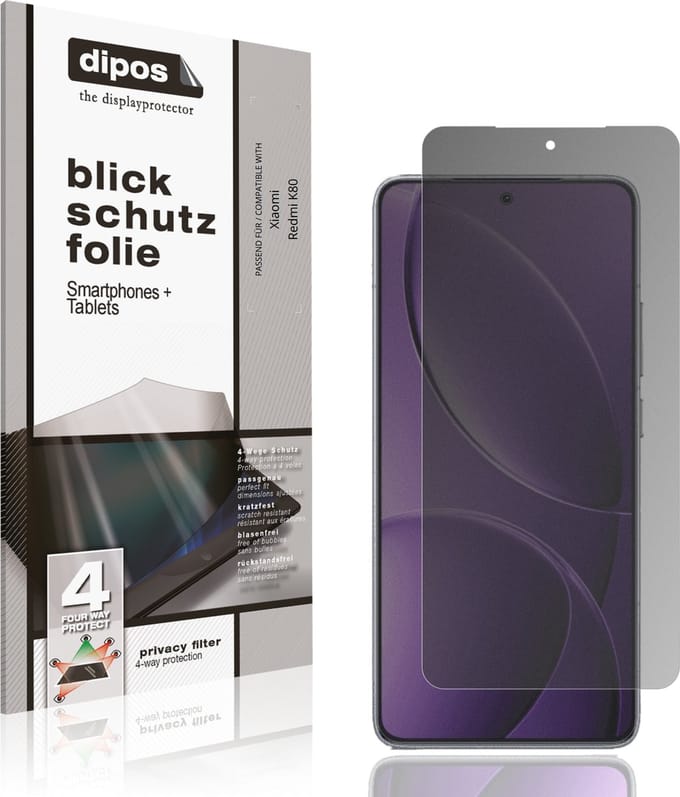 dipos – Matte Privacy Screenprotector geschikt voor Xiaomi Redmi K80 | Anti-Spy Beschermfolie
