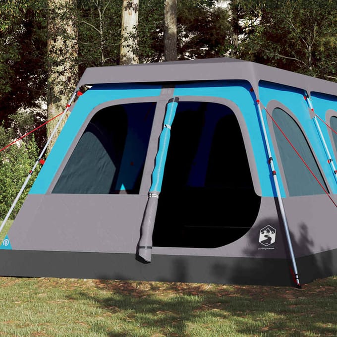vidaXL - Koepeltent - 10-persoons - snelontgrendeling - blauw