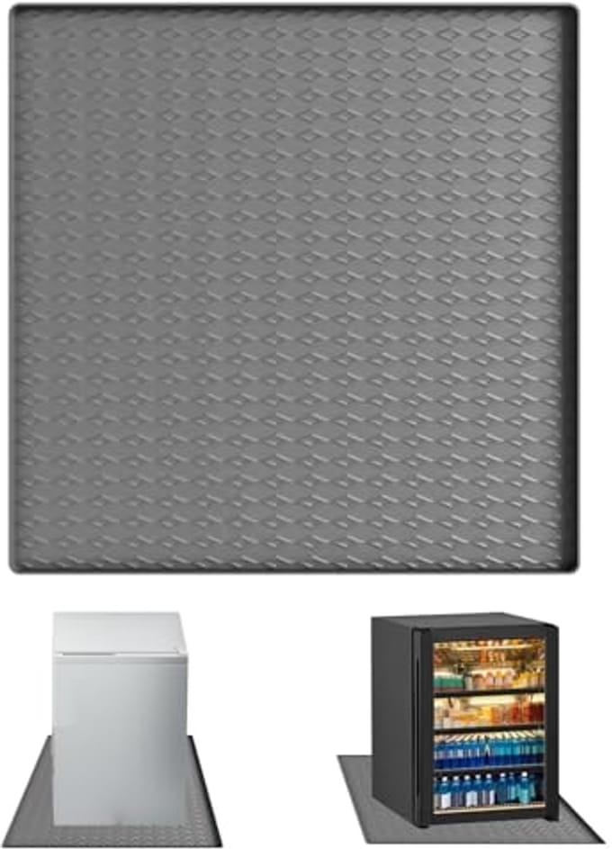 Koelkastmat - Lekbak Apparaat - Apparaat Beschermen - Verhoogde Rand - 60x60 cm - Grijs