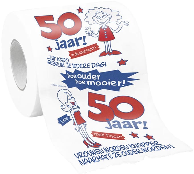 Paperdreams - Toiletpapier - 50 Jaar - Vrouw