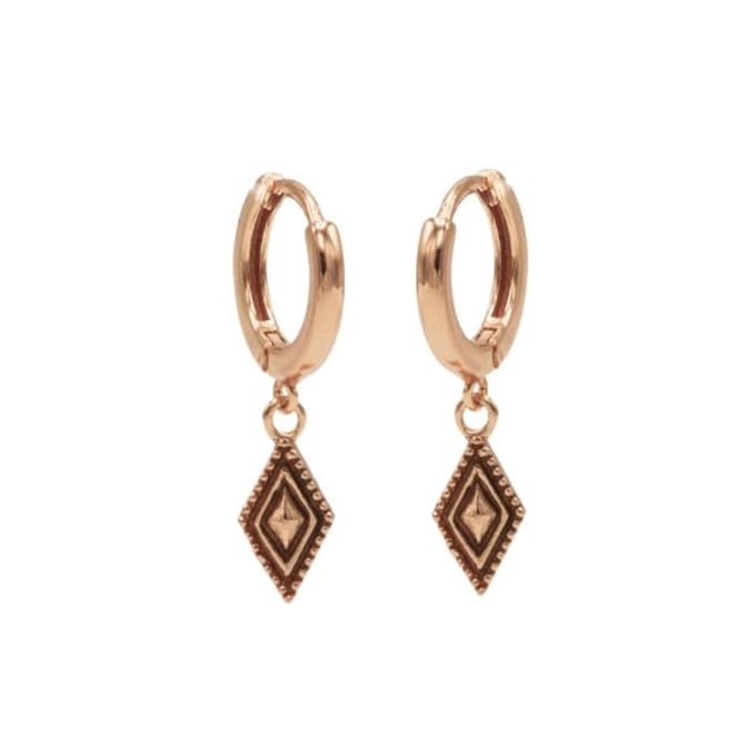 Karma hinged hoops symbool dots line diamond rosé gold M2491HIN