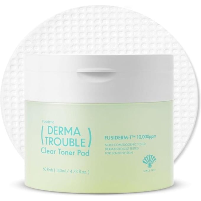 [Fusidyne] Derma Trouble Clear Toner Pad 60 Pads white