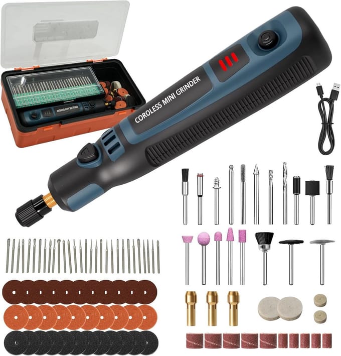 Solidchoice - Draadloze Mini Boor en Graveermachine met 96 Accessoires