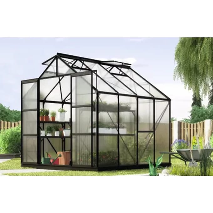 Vitavia Tuinkas Jupiter 6700 - Polycarbonaat 4mm - Zwart - 257x258x248cm