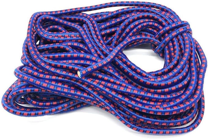 Rubberen Touw - Spanband Elastiek - Zeilen Vastzetten - Hoge Kwaliteit Rubber - 20 Meter - Zwart