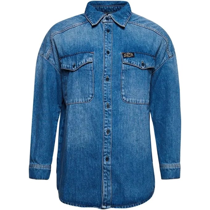 Superdry - Oversized denim shacket - Dames - Shirts