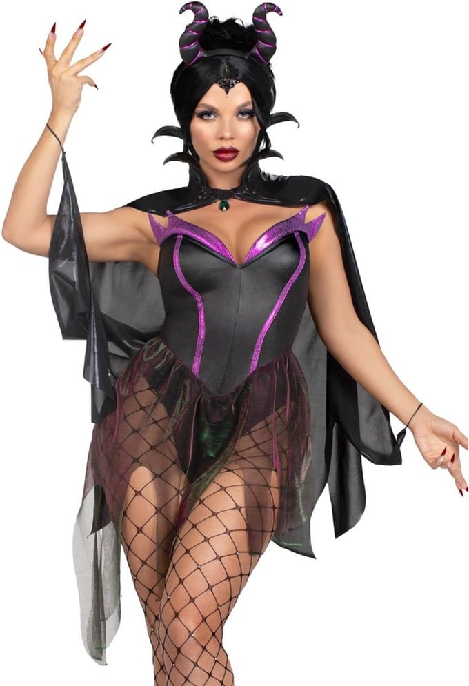 Leg Avenue - Evil Enchantress Kostuum - M - Zwart
