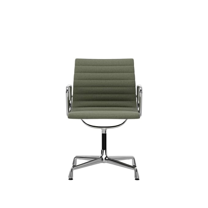 Vitra - Aluminium Chair - EA 104 - verchroomd - Hopsak - ivoor/forest - groen