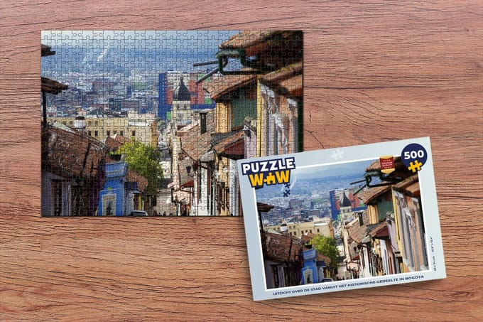 Puzzel Uitzicht over de stad vanuit het historische gedeelte in Bogota - Legpuzzel - Puzzel 500 stukjes