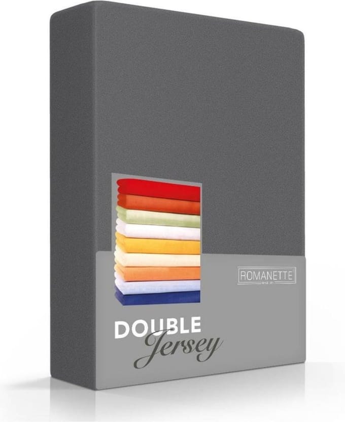 Luxe Dubbel Jersey Hoeslaken - Antraciet