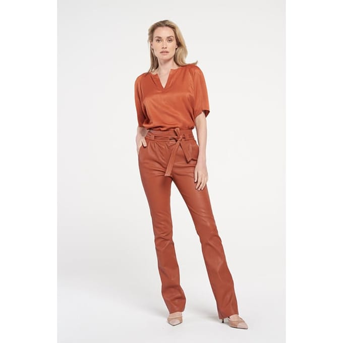Ibana Pavia Terracotta Taglia: 32 | Pantaloni di pelle Outlet | Donna