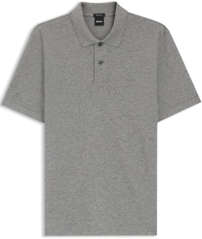 BOSS Pallas regular fit polo - pique - zilver