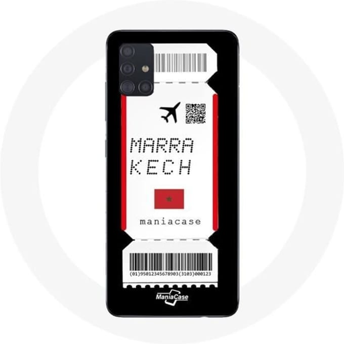 Coque Samsung Galaxy A51 Billet d'avion Marrakech Maroc