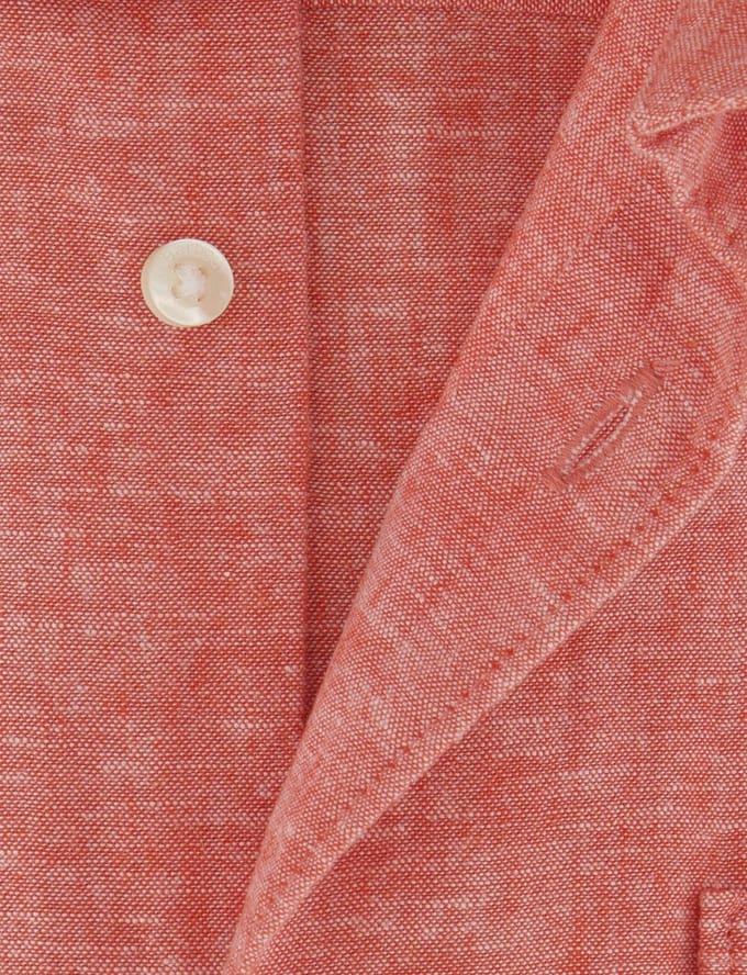 Overhemd Barbour Regular Fit rood gemeleerd lange mouw