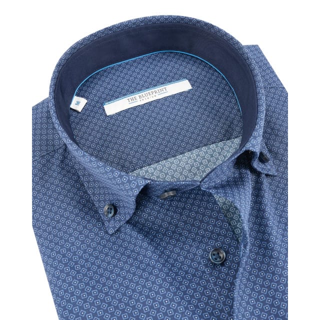 The BLUEPRINT Premium Business Overhemd Donkerblauw Heren