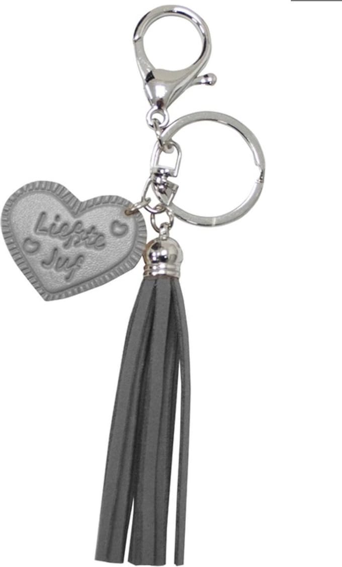 Verhaak Sleutelhanger Leather Nature Unisex Leer Grijs