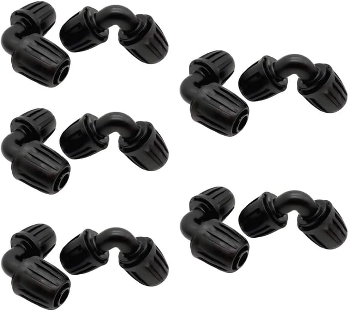 Dailygoods - Micro-Drip-System L-stuk 13 mm - Verpakking van 10 Stuks voor Irrigatiesystemen