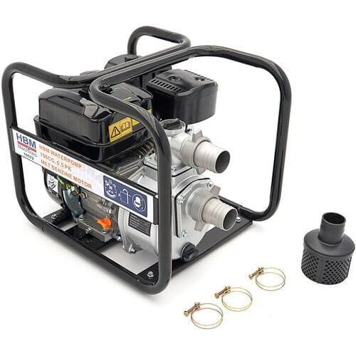 HBM Waterpomp 196cc. 6.5 PK met Benzine Motor