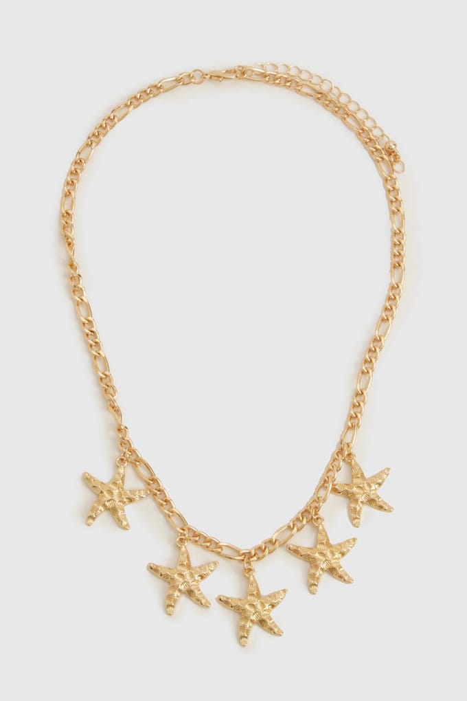 boohoo Dames Zeester Verspreide Ketting | Goud