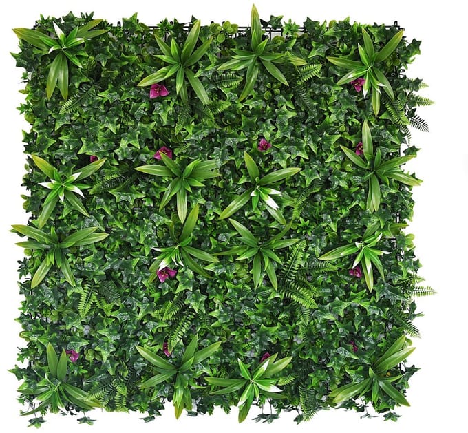 Vente-unique Synthetische groene plantenwand - Pack van 3 m² - IKAZ