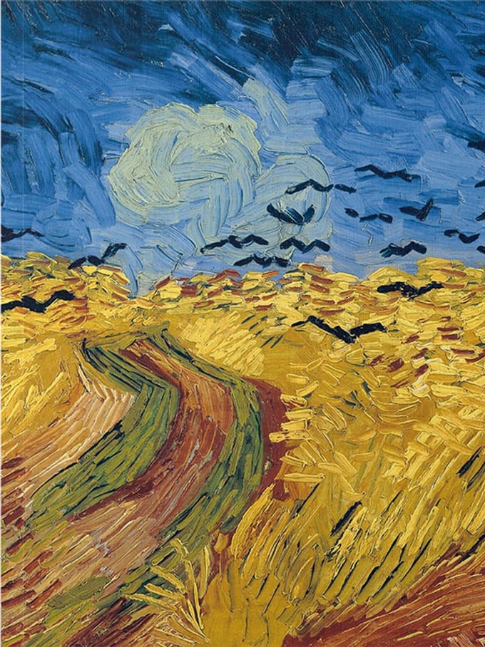 Lanzfeld Van Gogh - Schetsboek Blanco - 36 Pagina's - Wheatfield with Crows - Softcover