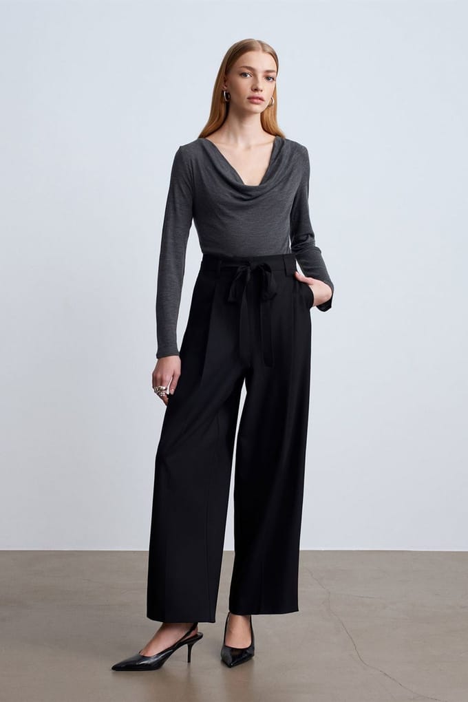 Dames Wijde Crepe Broek