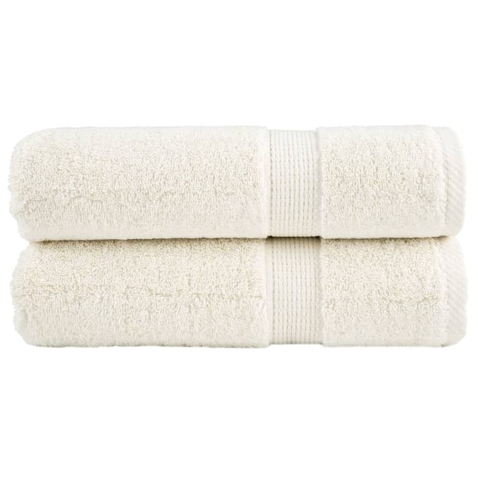 vidaXL - Badhanddoeken - SOLUND - 2 - st - 600 - g/m² - 70x140 - cm - crèmekleurig