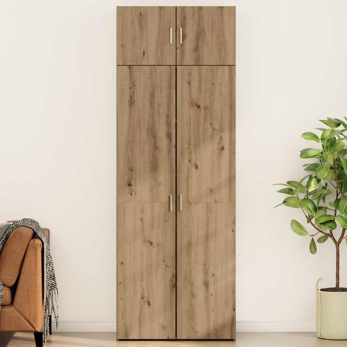 vidaXL - Opbergkast - 2 - st - Artisan - Eiken - 80 - x - 42,5 - x - 225 - cm