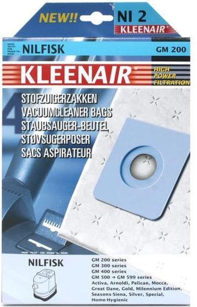 KleenAir 4 Stofzuigerzakken NI 2 - Nilfisk GM 200
