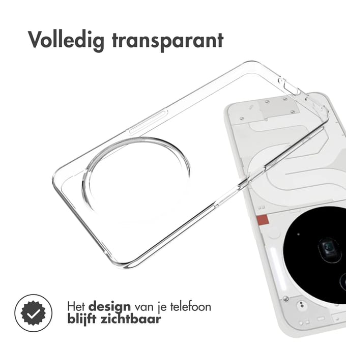 Accezz Hoesje - Geschikt voor Nothing Phone (3a) Pro - Clear Backcover - Transparant