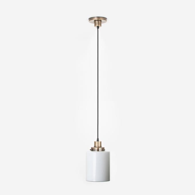 Hanglamp aan snoer Strakke Cilinder 20's Brons - Art Deco Trade