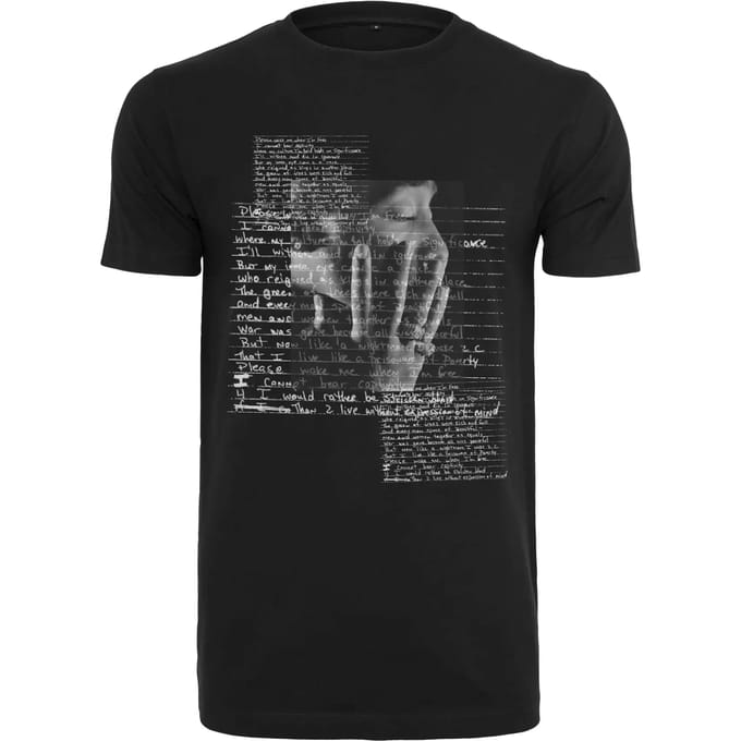 Mister Tee Tupac - Tupac Lyrics Heren Tshirt - S - Zwart