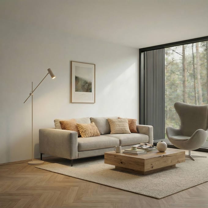 Lindby - vloerlamp - 1licht - ijzer - H: 152 cm - GU10 - beige